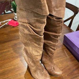 Jessica Simpson Brown Leather knee high boots, 10